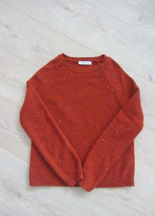 Коричневый теплый свитер1 фото