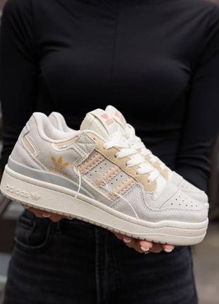 Кросівки adidas forum 84 low grey beige off-white2 фото