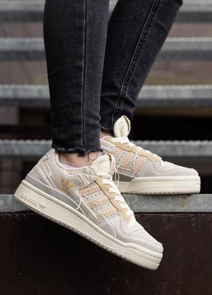 Кросівки adidas forum 84 low grey beige off-white6 фото