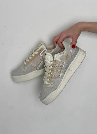 Кросівки adidas forum 84 low grey beige off-white3 фото