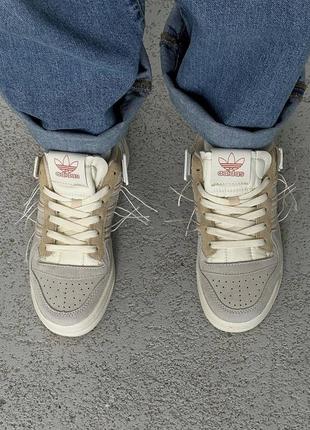 Кросівки adidas forum 84 low grey beige off-white5 фото