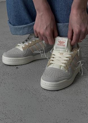 Кросівки adidas forum 84 low grey beige off-white7 фото