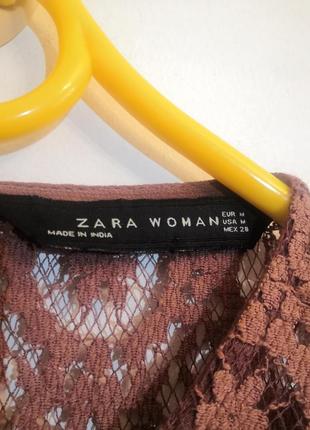 Zara платье с кружева гипюра4 фото