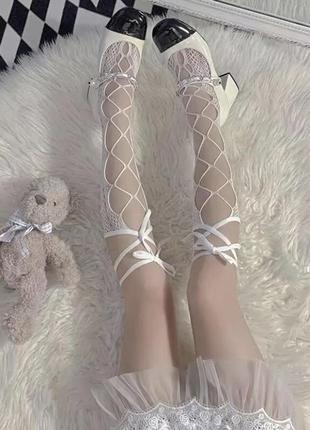 Гольфи зі стрічками в стилі лоліта