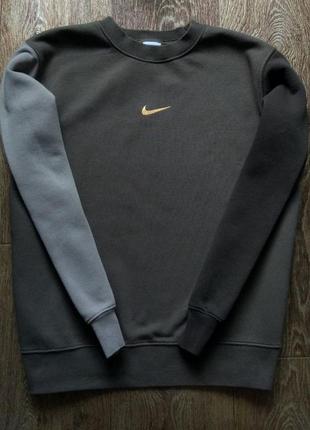 Коричневий жіночий оверсайз світшот худі футболка топ nike розмір м