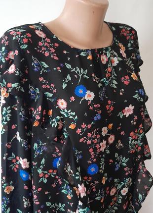 Легкая блузка в цветочный принт размер xl1 фото
