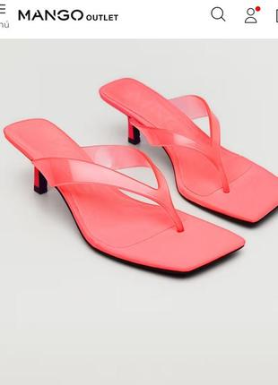 Mango zara h&m bershka босонiжки на пiдборах шлепанцы шлепки шльопки шлепанцi босоножки с квадратным носком туфли на каблуке р.37