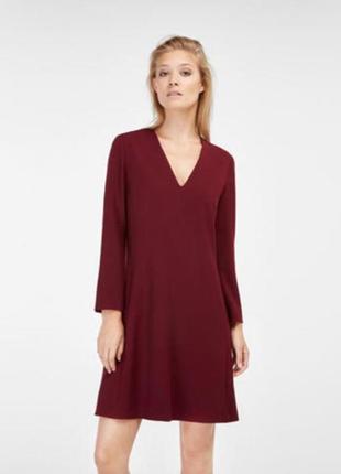 Massimo dutti! оригинал! марсаловое платье. 10