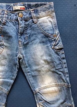 Бриджі довгі шорти джинсові на зріст 116 5-6 років4 фото