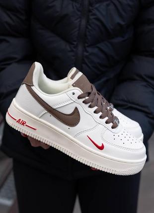 Жіночі кросівки найк аір форс 1 лоу шкіра / nike air force 1 low ‘07 essenti mocco