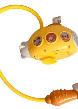 Іграшка для найменших душ у ванну на присосці підводний човен жовтий2 фото