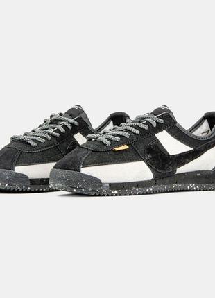 Кросівки union x nike cortez black beige white dr1413-017