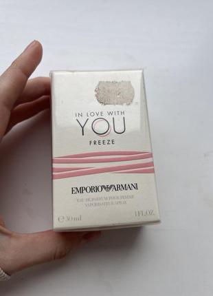 Парфуми духи giorgio armani in love with  you freeze оригінал 30 мл квіткові жіночі для жінок елітна парфумерія італія6 фото