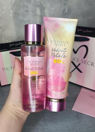 Міст + лосьйон для тіла «velvet petals sol». victoria's secret. оригінал 🇺🇸