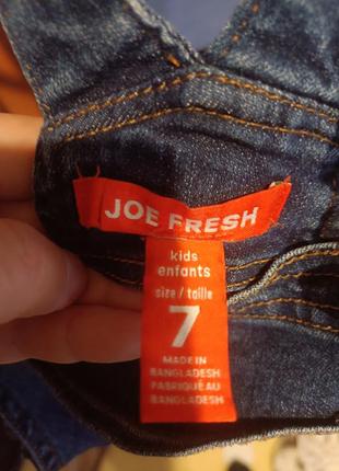 Joe fresh, джинсовый комбинезон на 7 лет5 фото