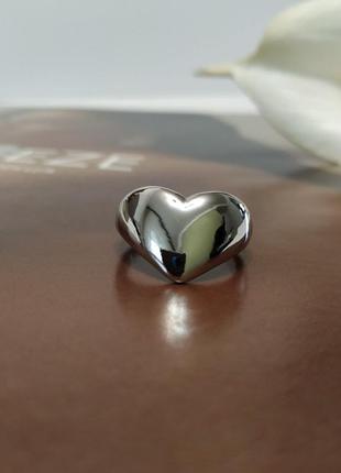 Посеребренное кольцо сердце минимализм кольца кольцо сердечко перстя покрытия серебро 9252 фото