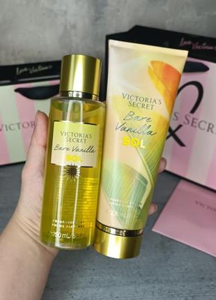 Міст + лосьйон для тіла «bare vanilla sol». victoria's secret. оригінал 🇺🇸