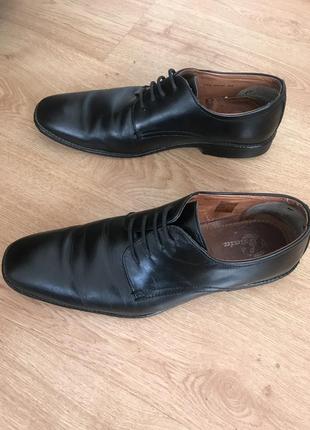 Мужские кожаные туфли / чёрные мужские туфли 44 размер5 фото