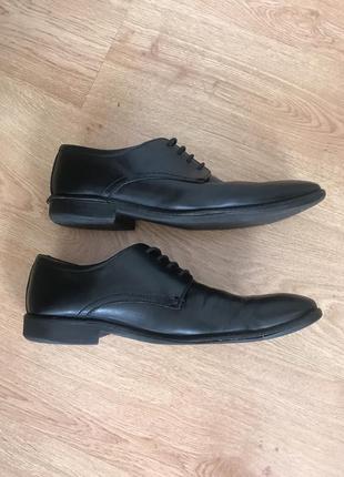 Мужские кожаные туфли / чёрные мужские туфли 44 размер6 фото