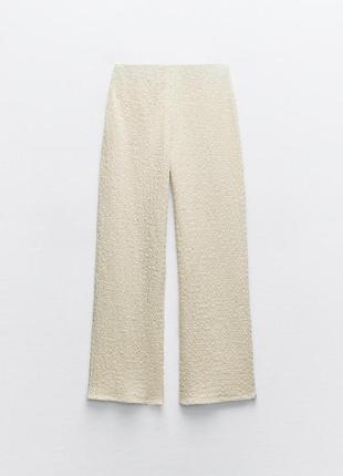 Широкие текстурированные брюки6 фото