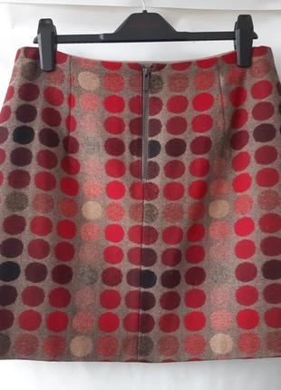 Marks & spencer юбка из итальянской шерсти бордовый mix, размер 124 фото