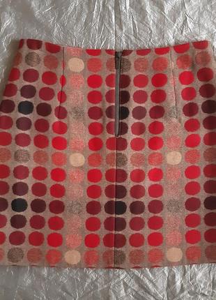 Marks & spencer юбка из итальянской шерсти бордовый mix, размер 126 фото