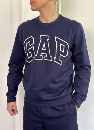 Чоловічий світшот gap tapestry navy оригінал