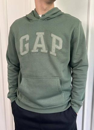 Чоловіча кофта худі gap laurel wreath green оригінал