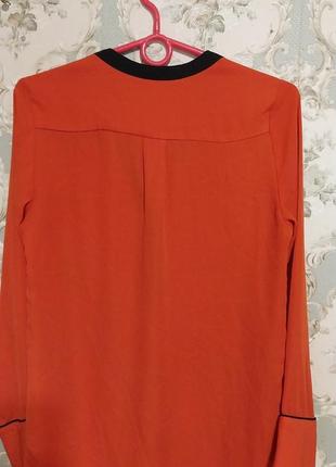 Блуза сорочка яскраво помаранчева3 фото