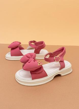 Босоніжки сандалі для дівчинки 26-31 рожеві  детские босоножки для девочки kimboo1 фото