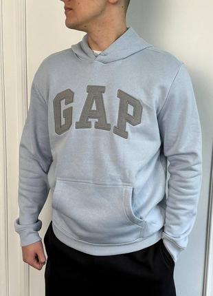 Мужская кофта худи gap ice blue оригинал3 фото