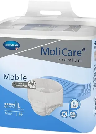 Труси поглинаючі для дорослих hartmann molicare premium mobile 6 крапель l 14 шт