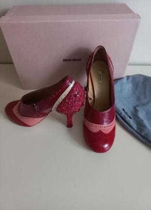 Туфли miu miu / оригинал / кожа2 фото