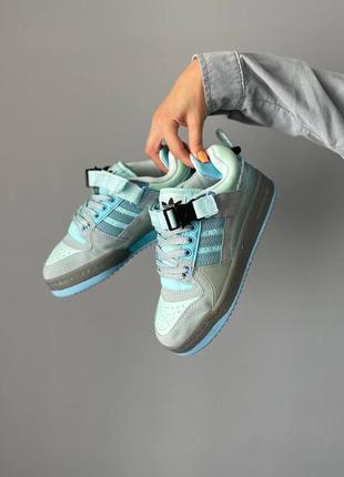 Adidas forum low x x bad bunny light blue ❤️36рр-45рр❤️ кроссовки женские адедас форум, кроссовки женккие адидас, кроссовки мужские адедас10 фото