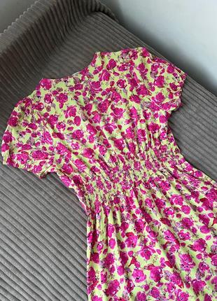 Квіткове плаття сукня міді zara в квітковий принт10 фото