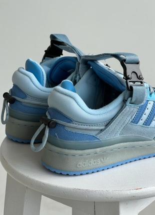Чоловічі кросівки адідас форум adidas forum x bad bunny blue (36рр - 45рр) кроссовки адидас мужские, жіночі кросівки9 фото