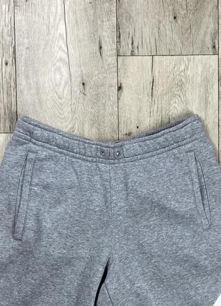 Nike шорты s размер флисовые серые с лого оригинал3 фото