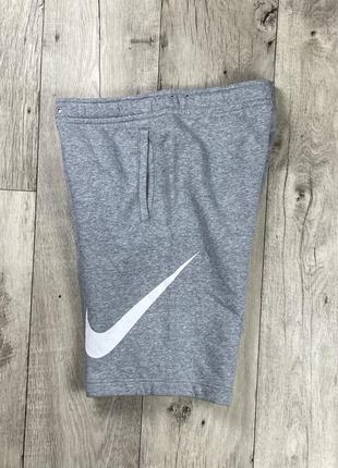 Nike шорты s размер флисовые серые с лого оригинал6 фото