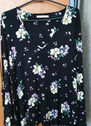 Стильная блуза в цветочный принт, англия5 фото