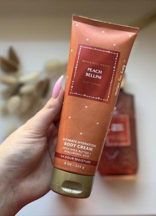 Крем для тіла bath and body works peach bellini