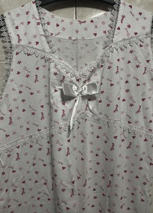 Вінтажна асиметрична нічна сорочка нічненька з кружевом1 фото