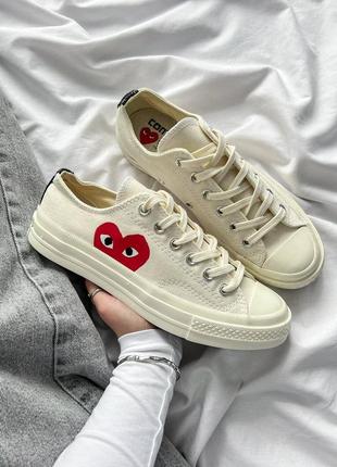 Кросівки жіночі garcons play x converse low white