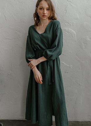 Літнє муслінове плаття міді хвоя