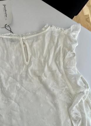 Женская белая блуза рубашка m stradivarius5 фото