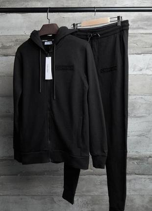 Мужской спортивный костюм черный calvin for klein lux весенний мужской костюм найк толстовка и штаны