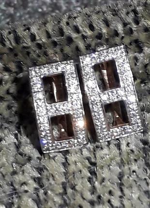 Сережки золото💎 бриллианты💎 дiaманти серьги в стилi hermes