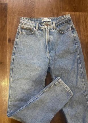 Джинсы мом голубые плотный органический джинс коттон голубые house organic jeans mom xc 32 новое состояние10 фото