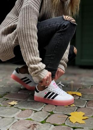 Adidas samba white/pink🆕 шикарные женские кроссовки 🆕 купить наложенный платёж