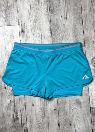 Adidas climachill шорты лосины l размер женские спортивные бирюзовые оригинал