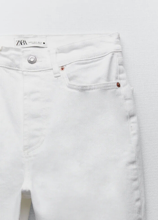 Zara zw the dreed flare белые джинсы 36 размер2 фото